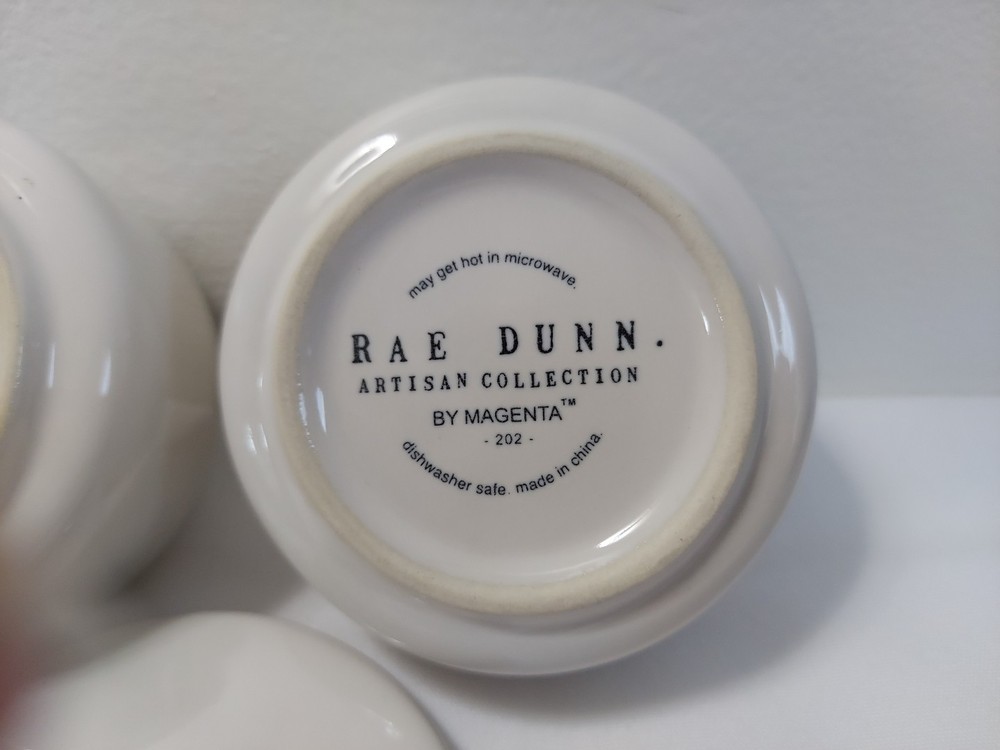 Rae Dunn Pinch Salt & Pepper Ceramic Stackable Container, 2" x 3" each