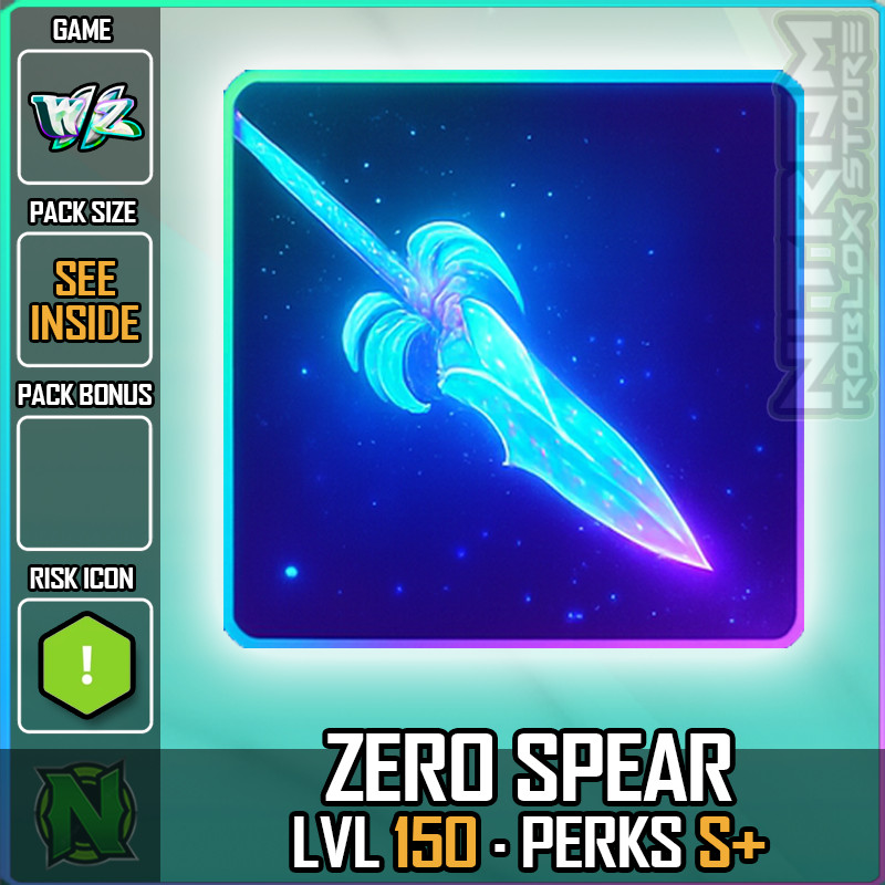 World Zero WZ - ZERO SPEAR - LVL 150 - S+ PERKS