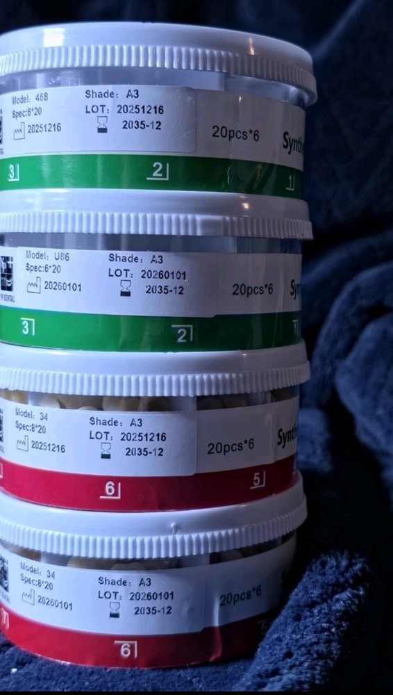 Multi-layer Composite Resin Teeth Dental Laboratory. Includes 20 full sets