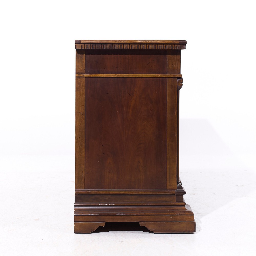 Baker Louis XVI Style Walnut and Brass Buffet