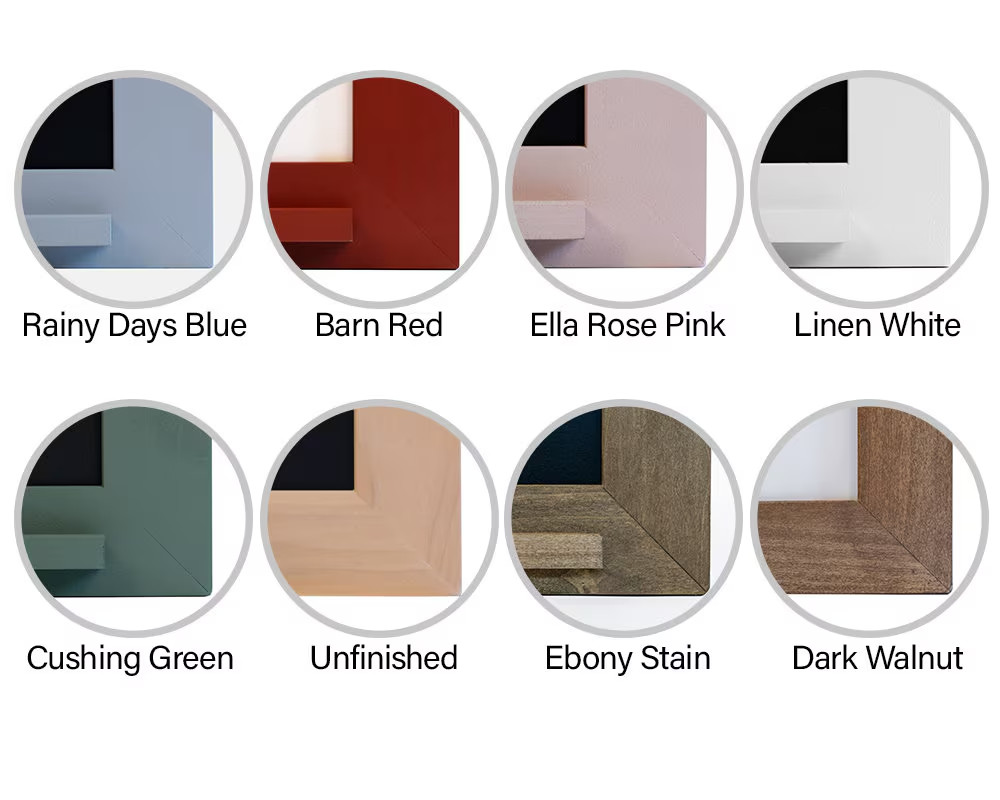 Modern Rustic Farmhouse Chalkboard with Optional Chalk Ledge - Dark Walnut (Mult