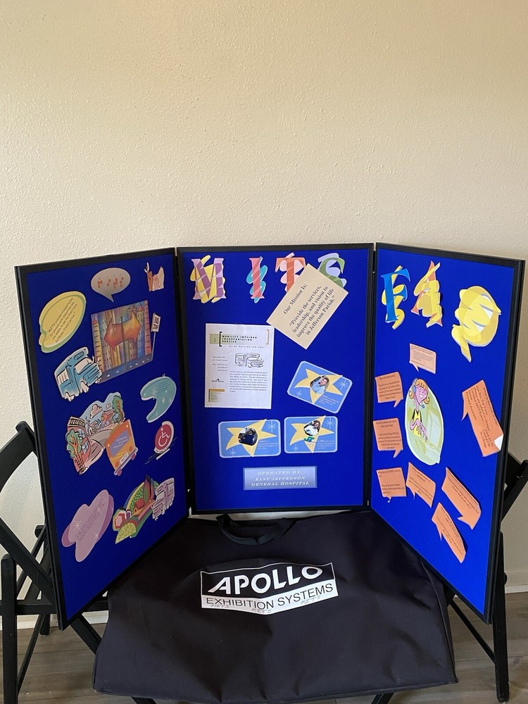 Apollo Exhibition Systems Table Exhibit Event Display Board, Hook & Loop Closure