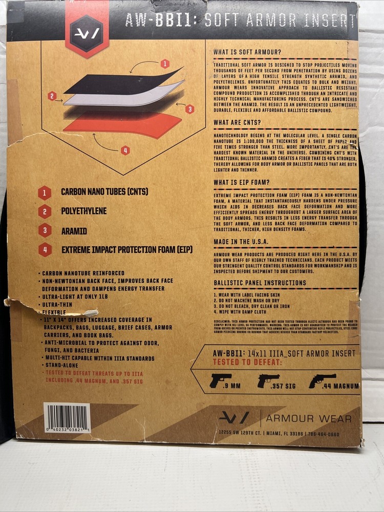 Armour Wear Soft Armor Insert