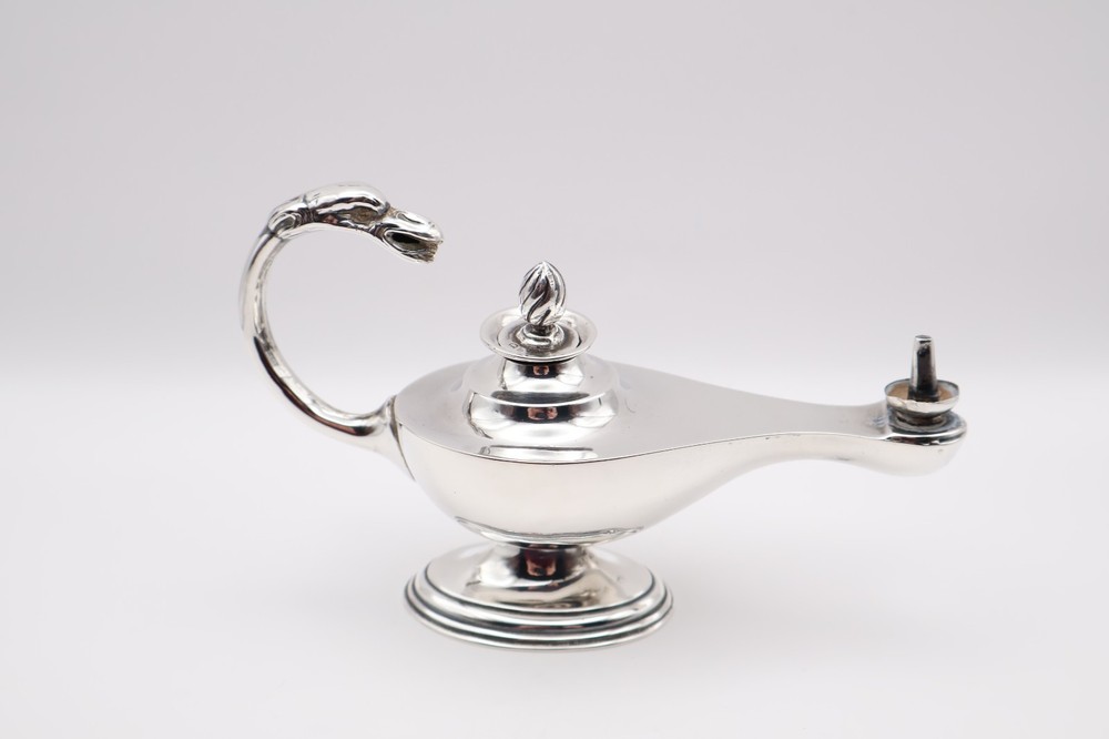 Antique Sterling Silver Lamp Shaped Table Lighter Hallmarked Birmingham 1912