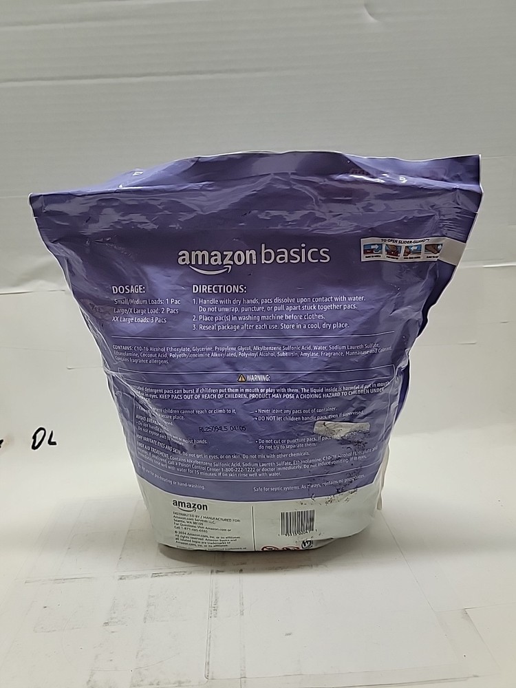 Amazon Basics Laundry Detergent Pacs, Lavender Scent, 120 Count