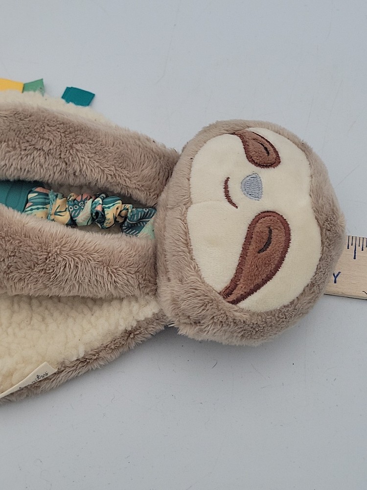Itzy Ritzy Sloth Lovey Security Blanket Plush With Silicone Teether & Taggies