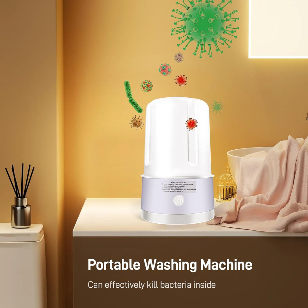 Compact Portable Washing Machine for Small Laundry - Lightweight and Quiet