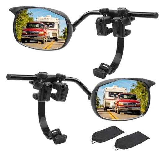 Rainproof Towing Mirrors Extensions, Side View Mirror Extender for Towing with
