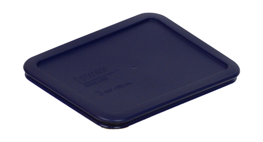 Pyrex 3 Cup Rectangular 2PK Storage Lid Cover Blue 7210-PC New for Glass Dish