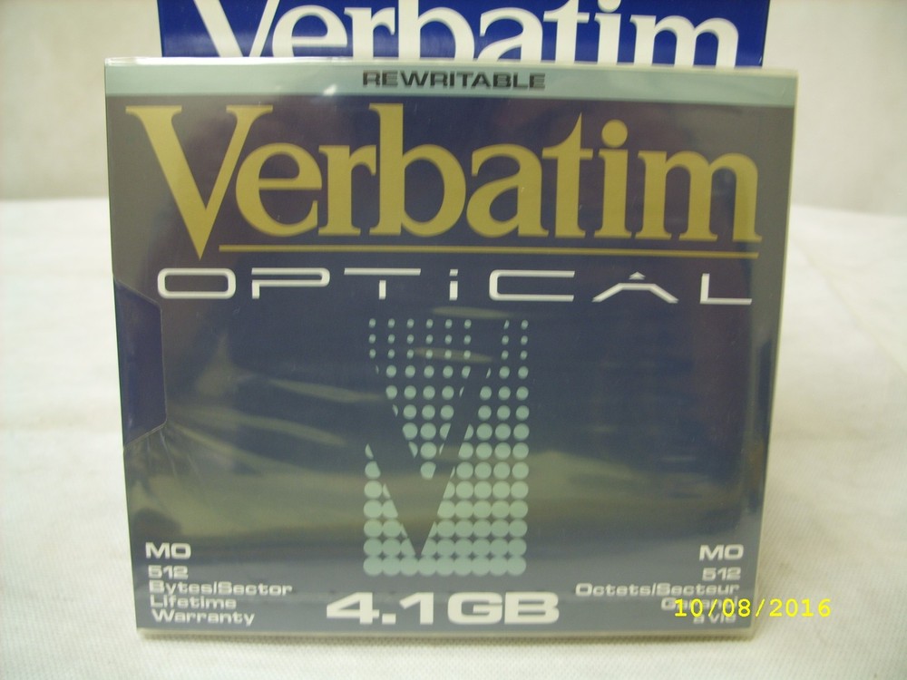 Verbatim Rewritable Optical Disk - # 92841 - 4.1GB - 5.25" - 512 Bytes - 5 PACK