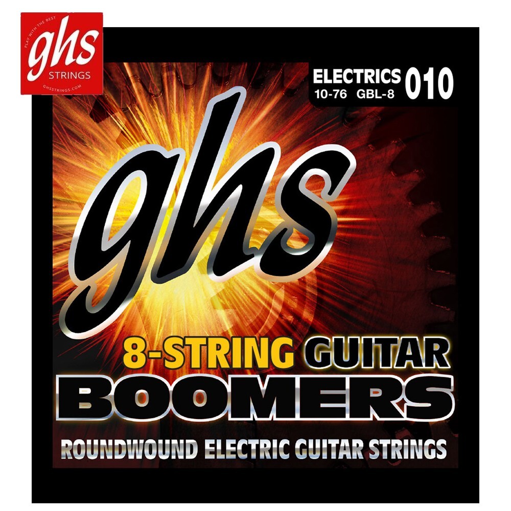 GHS GBL-8 Boomers 8-String Nickel Electric Guitar Strings 10-76
