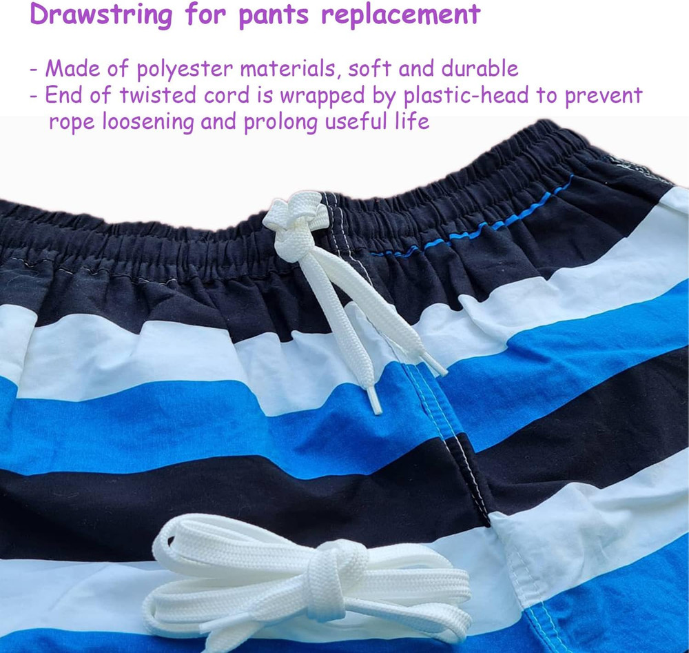 4 Pcs 55 Flat Hoodie Drawstring Cords Replacement for Sweat Pants String Short