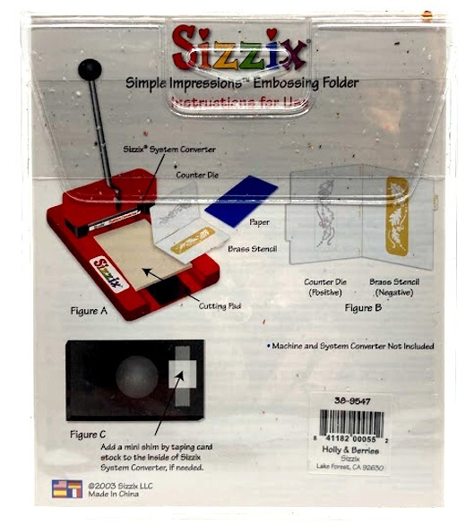 Sizzix Holly & Berries 38-9547 Embossing Folder