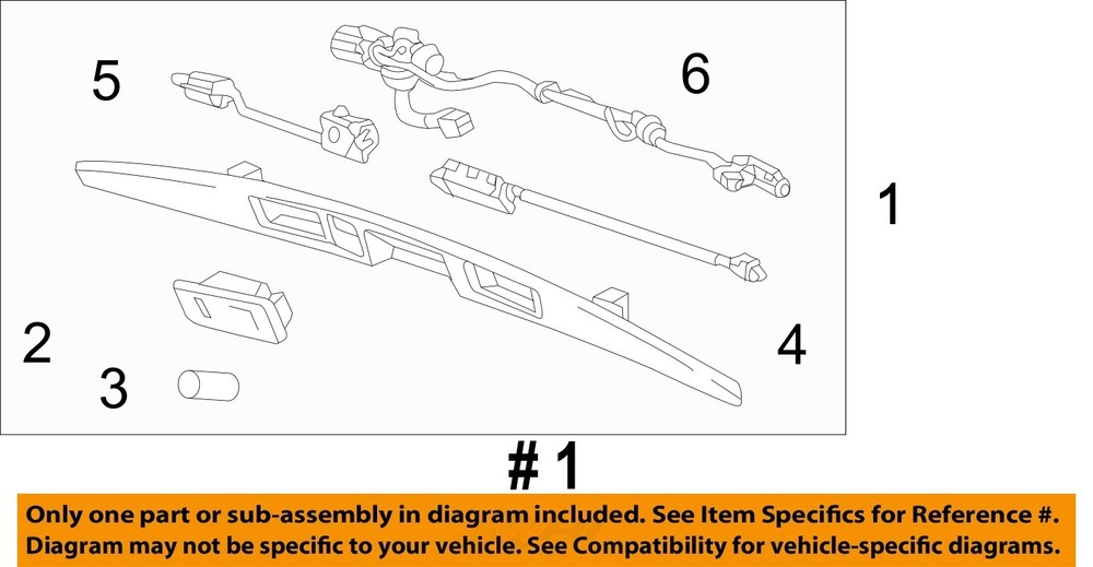 2014-2020 IMPALA LICENSE PLATE LIGHT HOLDER W/HOLE FOR RELEASE SWITCH 23242181