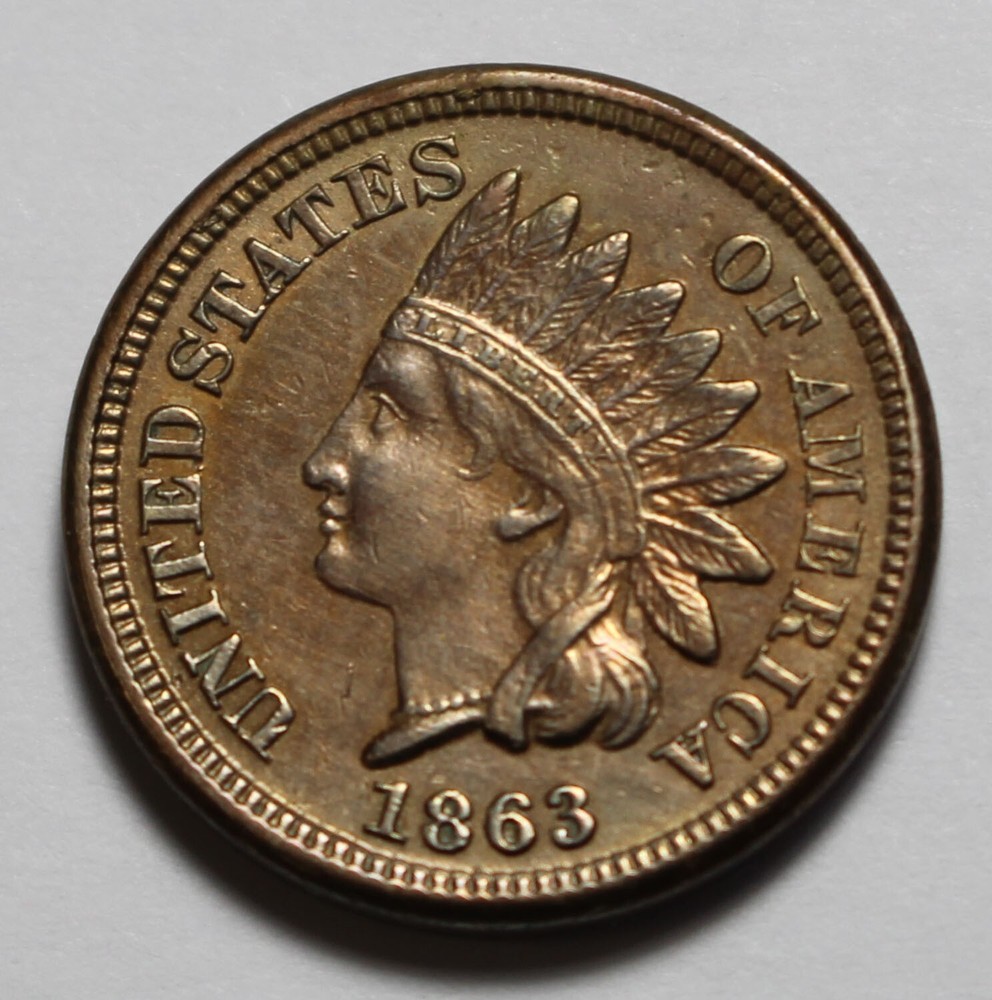 1863 Indian Head Cent UR737