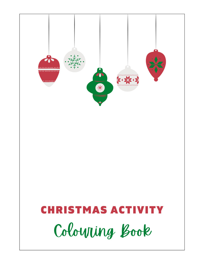 Christmas Activity Coloring Book eLearning INSTANT DIGITAL DOWNLOAD