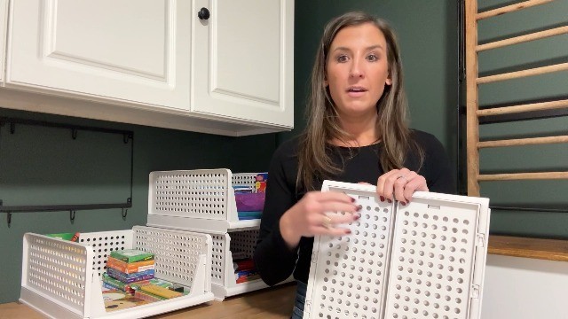 5 Pack Stackable Storage Baskets - Multifunctional Foldable Organizer, Waterproo