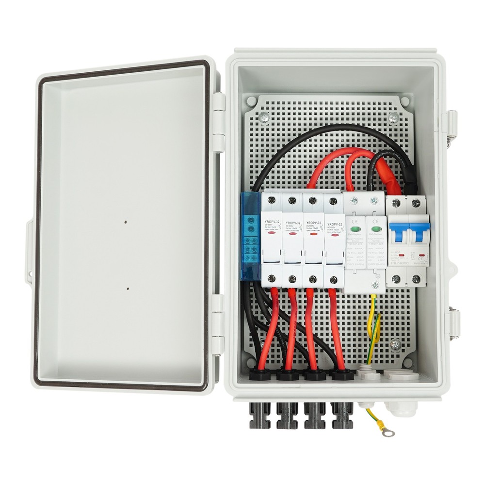 4 String Solar Combiner Box PV Combiner Circuit Breaker 63A For Solar Panel Kit