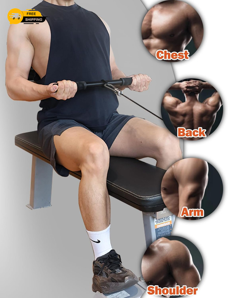 LAT Pull Down Bar Cable Machine Bar Attachment Triceps Biceps Pushdown Bar