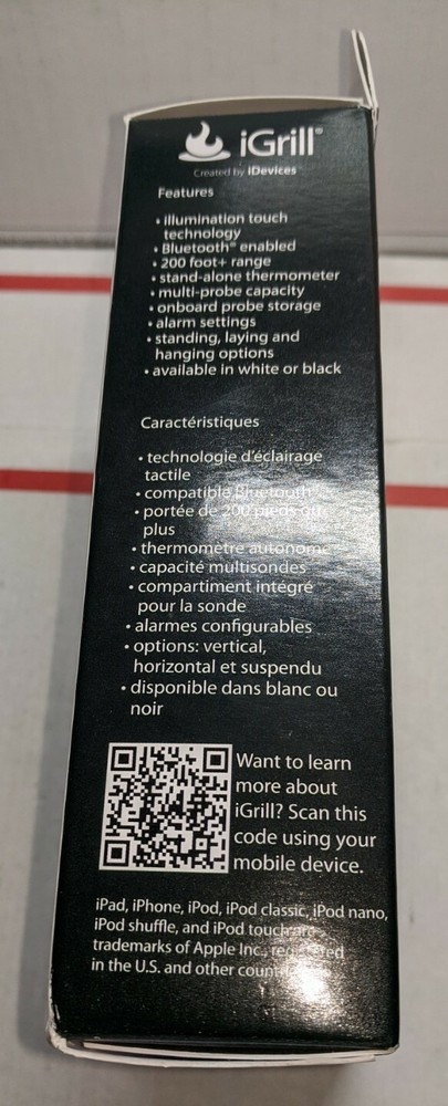 iDevices iGrill Bluetooth Connected Smart Internal Thermometer New Open Box