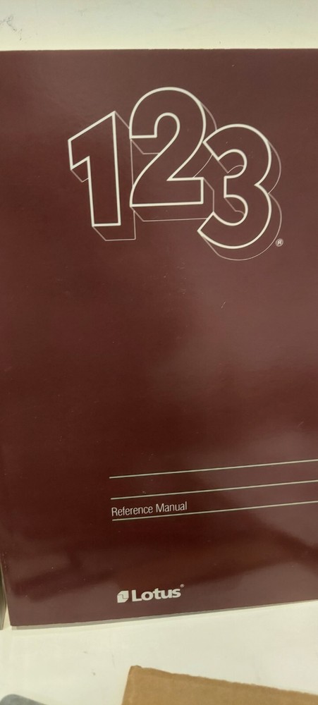 Lotus 123 software for IBM Compaq AT&T Version w/ Manual & Disks, Release 2.01