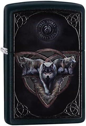 Zippo Lighter- Personalized Engrave Wolf Wolves Wolves Triquetra #Z5176