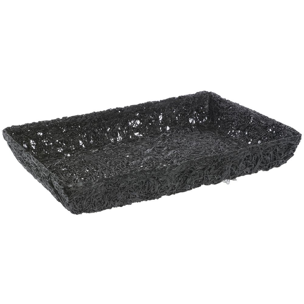 Ventilated Produce Tray Rectangular Black Plastic- 21"L x 14"W x 3"H