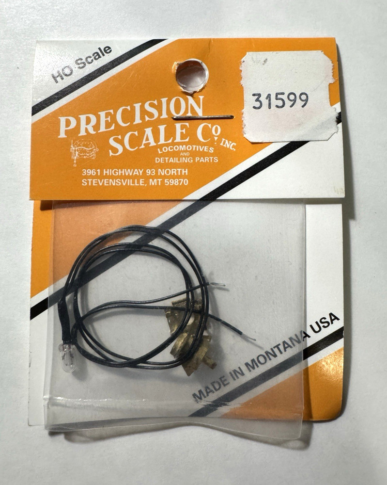 Precision Scale 31599 HO Scale BRASS Headlight w/Bracket & Bulb, No Visor