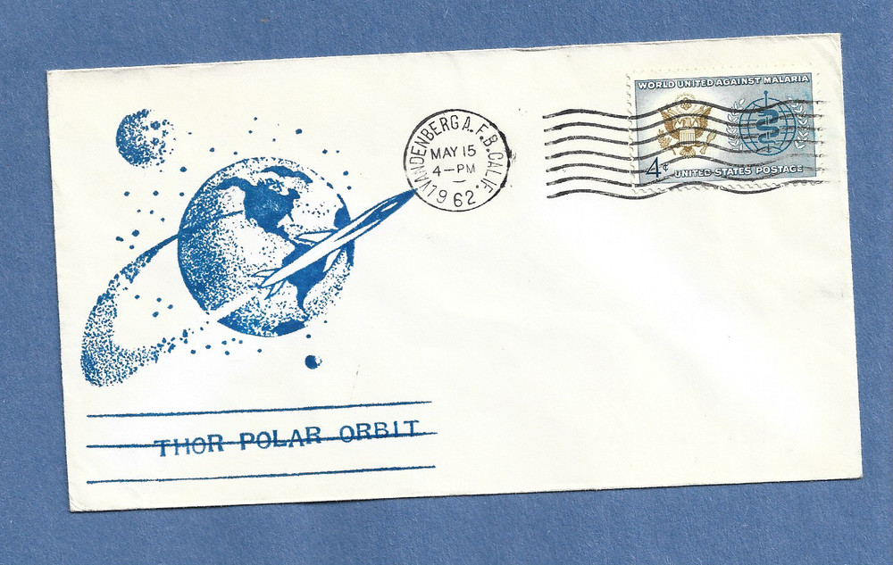 THOR POLAR ORBIT MAY 15,1962 VAFB  SPACE COVER NASA