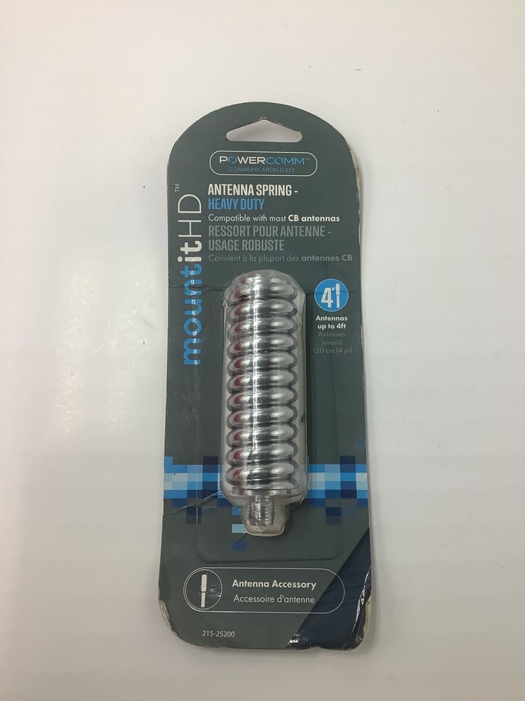 Powercomm MountitHD Antenna Spring Heavy Duty Up to 4Ft 3/8" x 24 Threaded Base