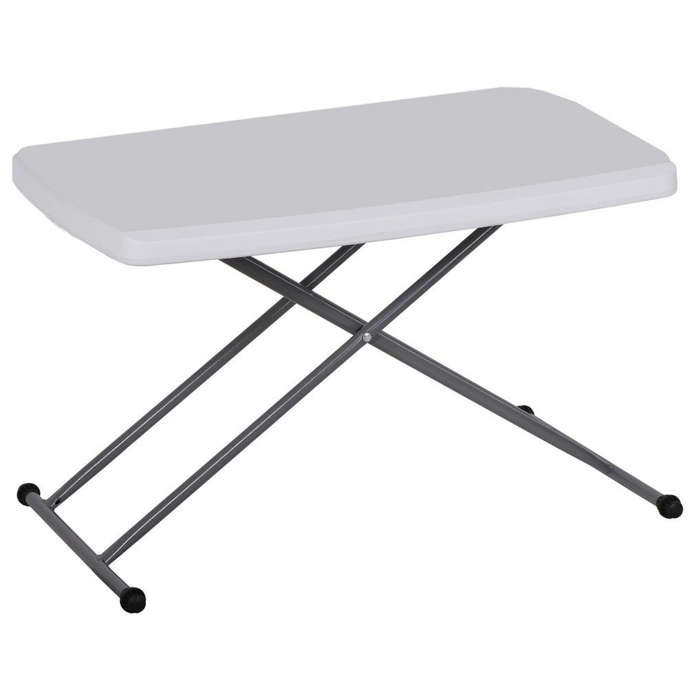 30" Plastic Party Table for Puzzles Crafting Fold in Half Camping Table Utility