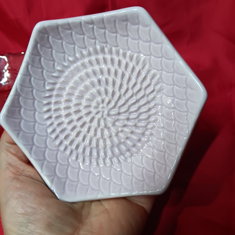 VTG Ceramic Garlic/Ginger Grater Plate Pink