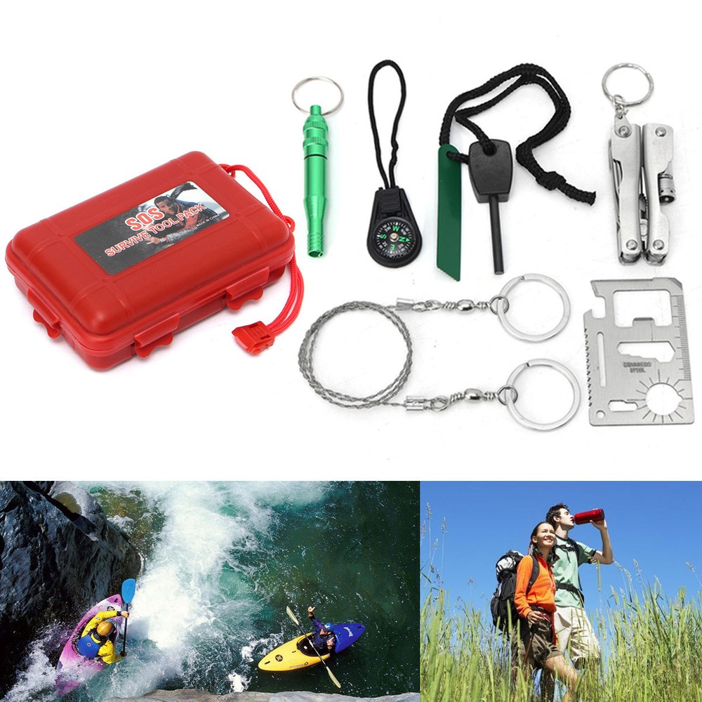 First Aid Tool Kit Car Emergency Multifunction Survival Tools Kit Durable SOS