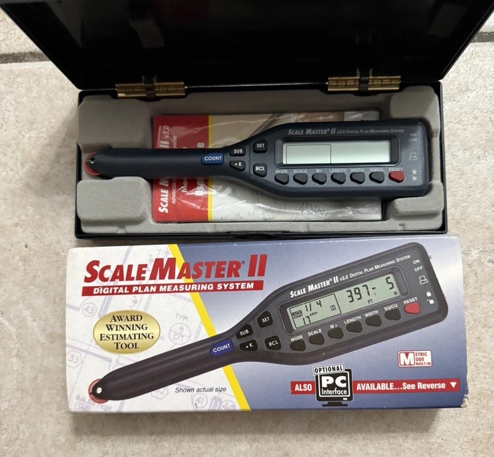 Open Box Scale Master II v3.0 6130 Digital Plan Measuring System w Case
