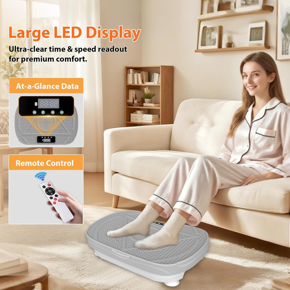 Vibration Platform Exercise Machine – Whole Body Workout, Fat-Burning Lympha...