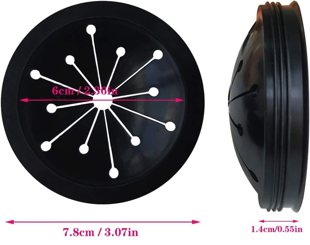 3 Pcs Garbage Disposal Splash Guards Sink Baffle 3, Black