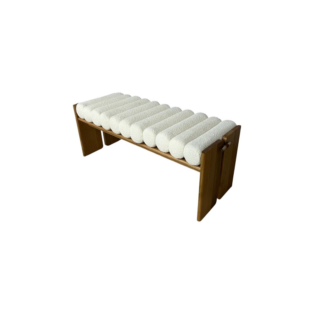 Denver Modern Jasper Bench in White Oak
