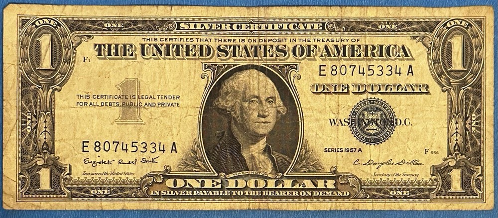 1957 A Silver Certificate Note Circulated