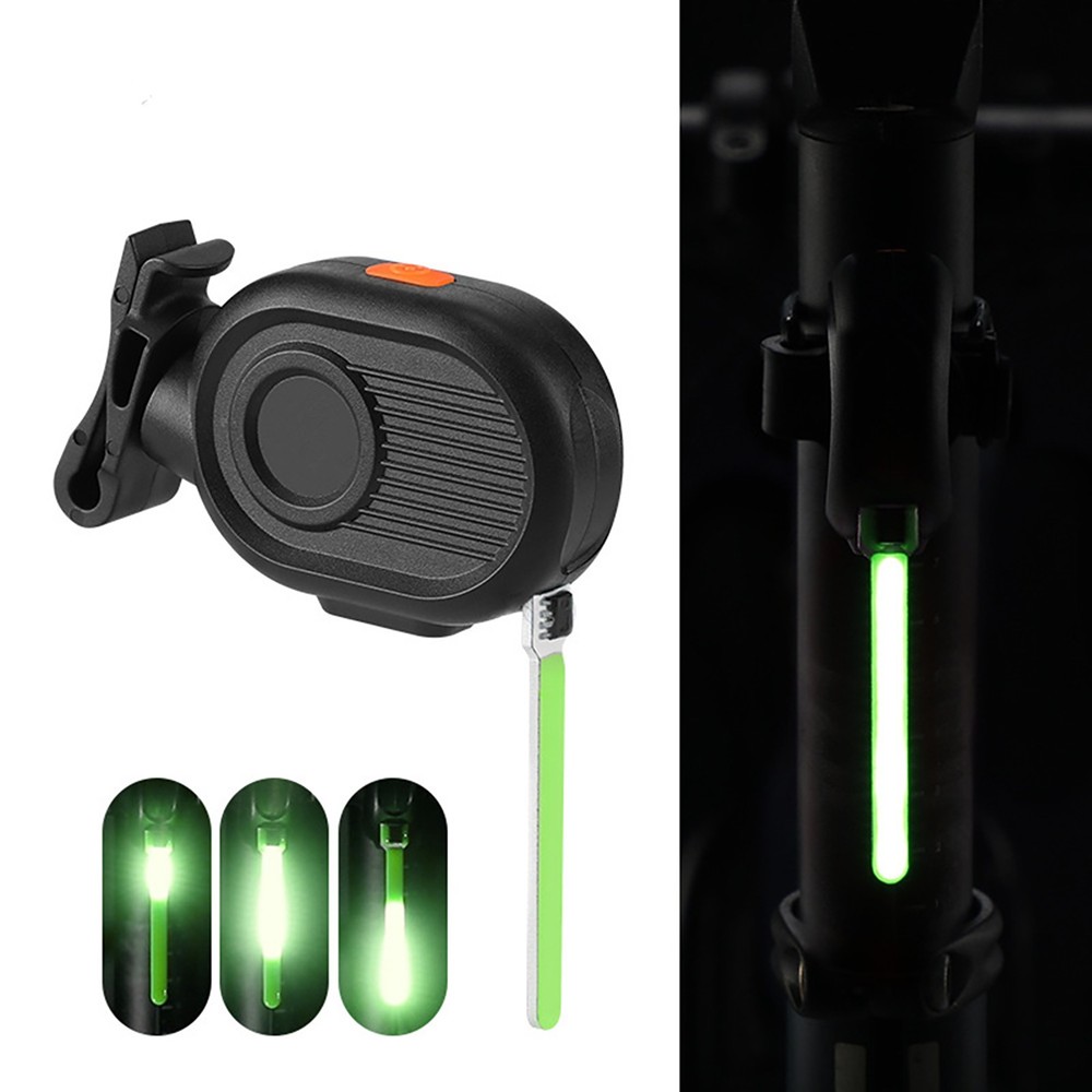 USB LED Bicycle Bike Indicator Rear Tail Light Flowing Navigation Light Green tt