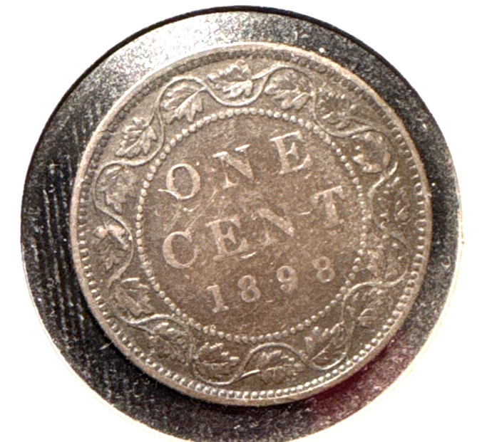 canada 1898 H large Cent KM 7 VF