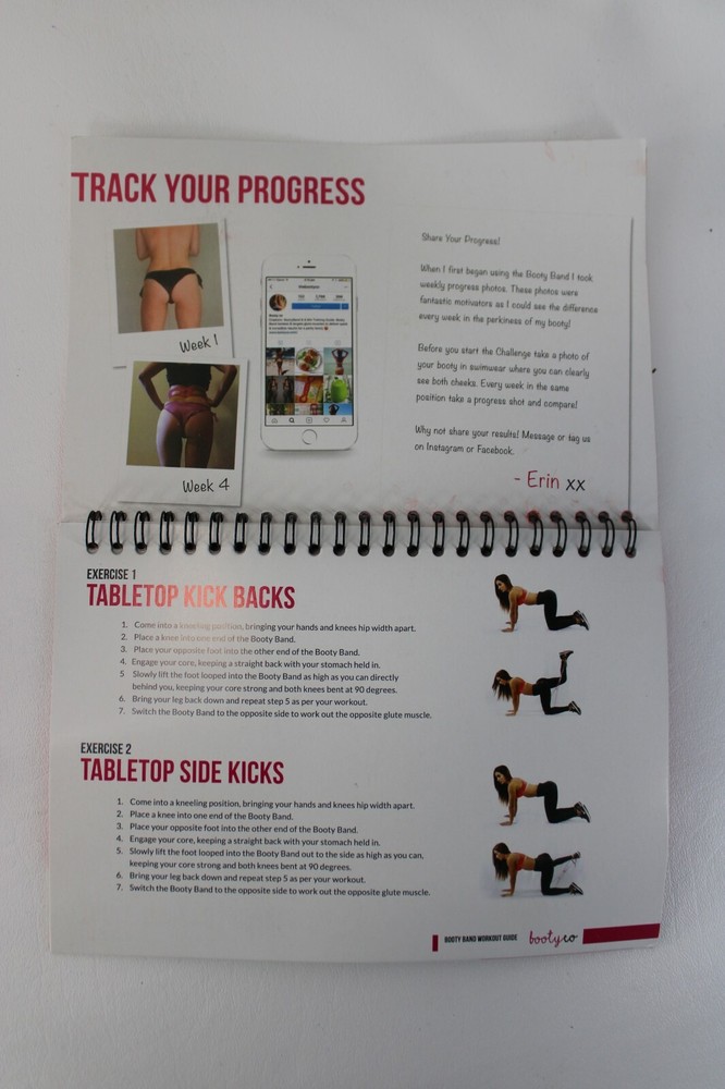 BootyCo Booty Band Program Book Pink Booty Band Black Bag