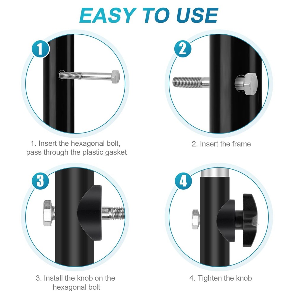 Tinoaly 2 Sets Rollator Walker Replacement Knobs, Comfortable Black