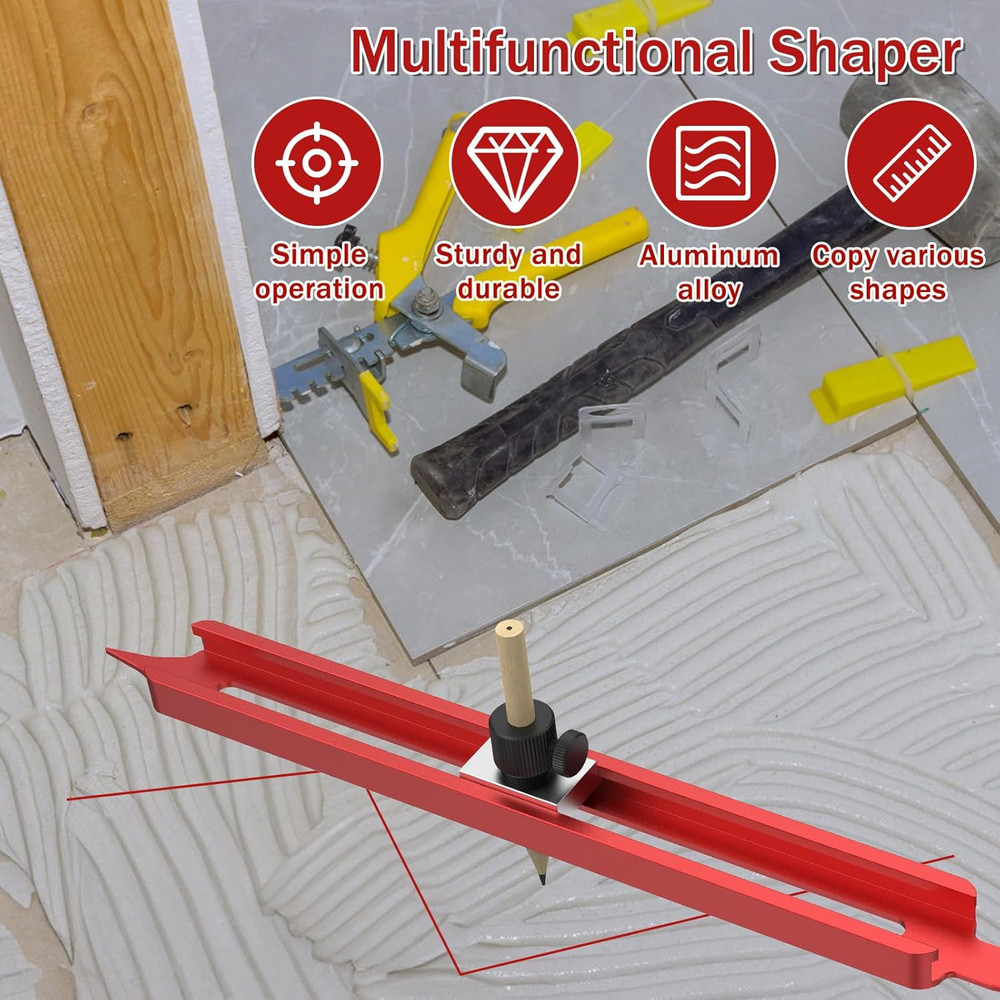 Precise Contour Scribe Tool Woodworking Profile Scribing Tool Ruler with Adju...