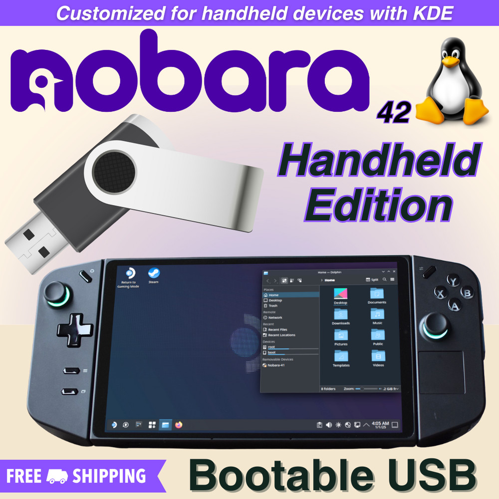 Nobara 42 Linux Bootable USB Flash Drive For Handheld Devices