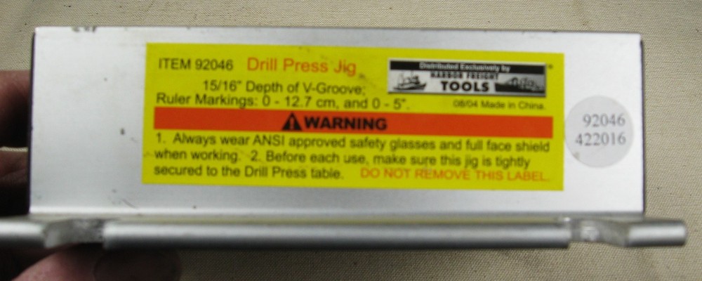Drill Press Layout Jig, V Block