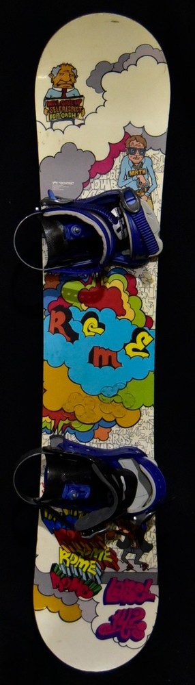ROME LABEL SNOWBOARD SIZE 142 CM WITH MORROW MEDIUM BINDINGS