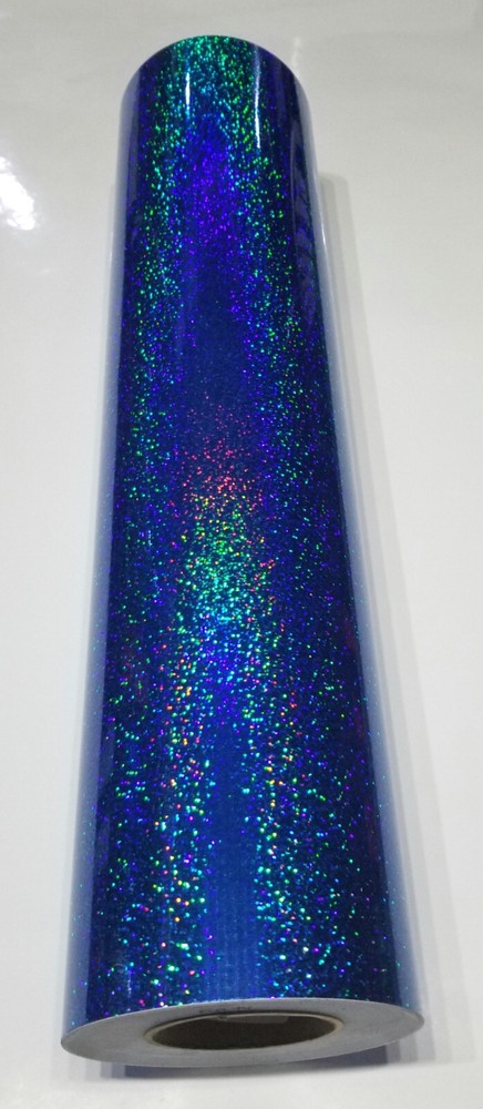 Fluorescent Blue Sequins Sign Vinyl 24" x 30ft