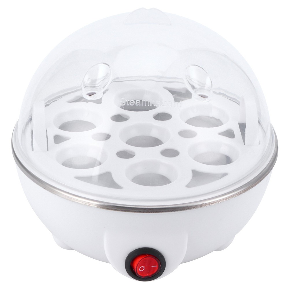 Mini Single-Layer Egg Cooker White 110V US Plug Multifunctional