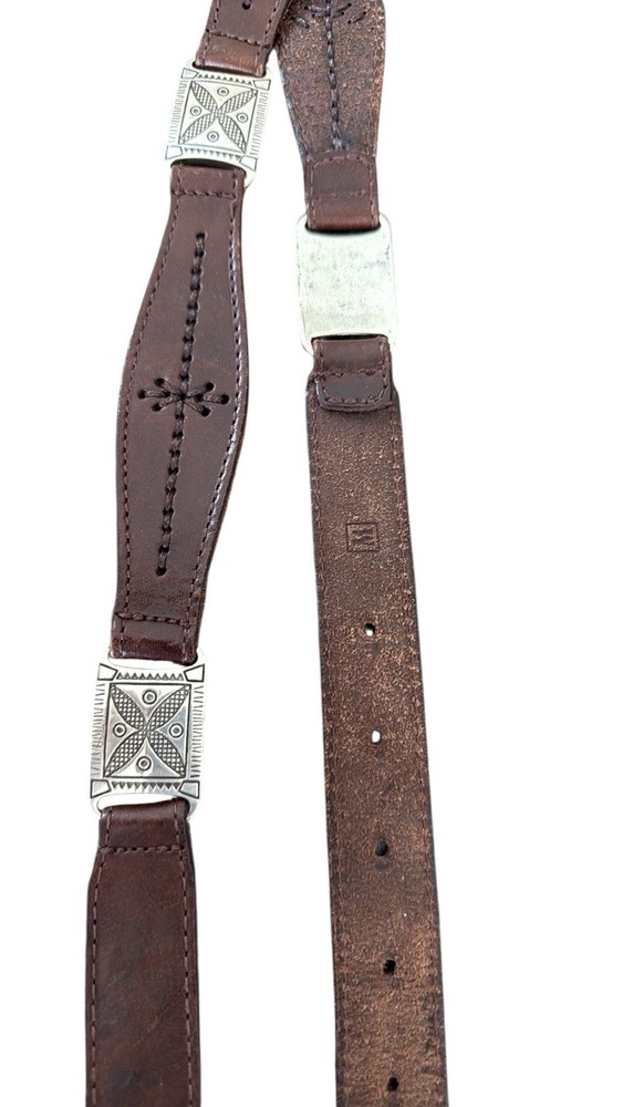 Fossil Western-Style Brown Leather Belt – Size M