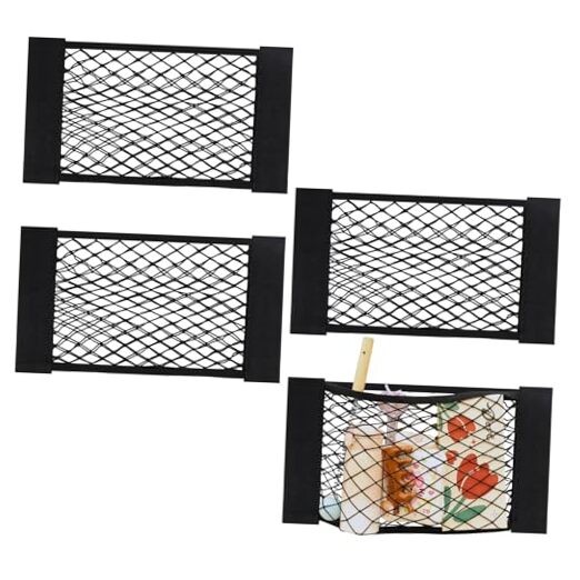 4PCS RV Cargo Storage Mesh Net,Elastic Stretchable Netting Pocket with 8
